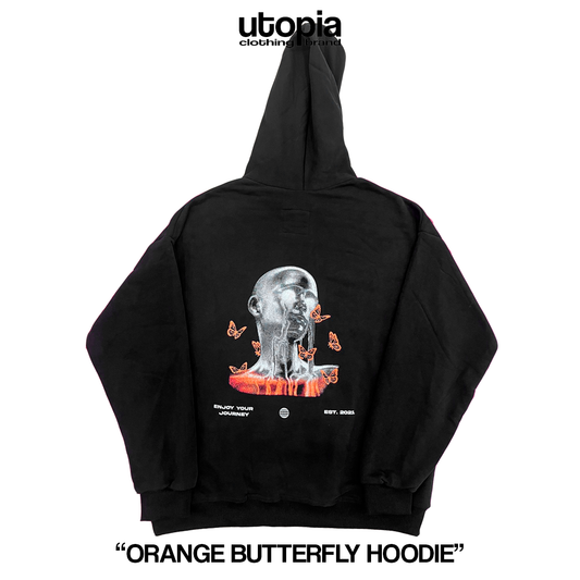 Canguro "Orange Butterfly Hoodie"